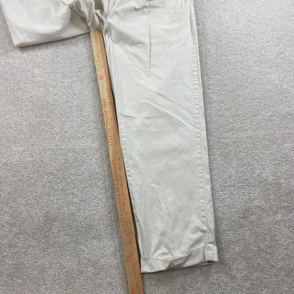 Polo Ralph Lauren Hammond Pant Men 33x30 Tan Beige Pleated Cuffed Chinos